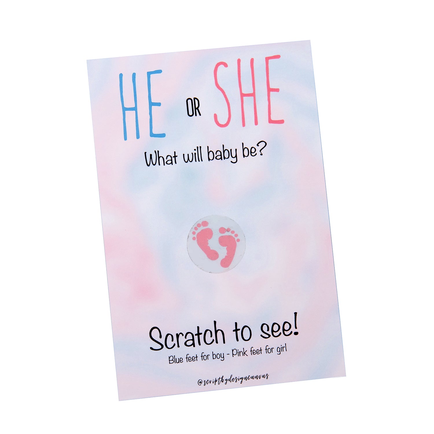 Gender Reveal Scratch Off Cards