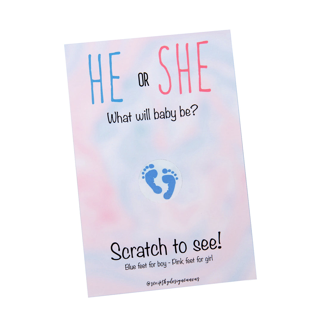 Gender Reveal Scratch Off Cards