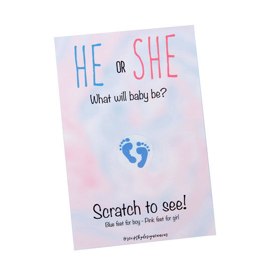 Gender Reveal Scratch Off Cards
