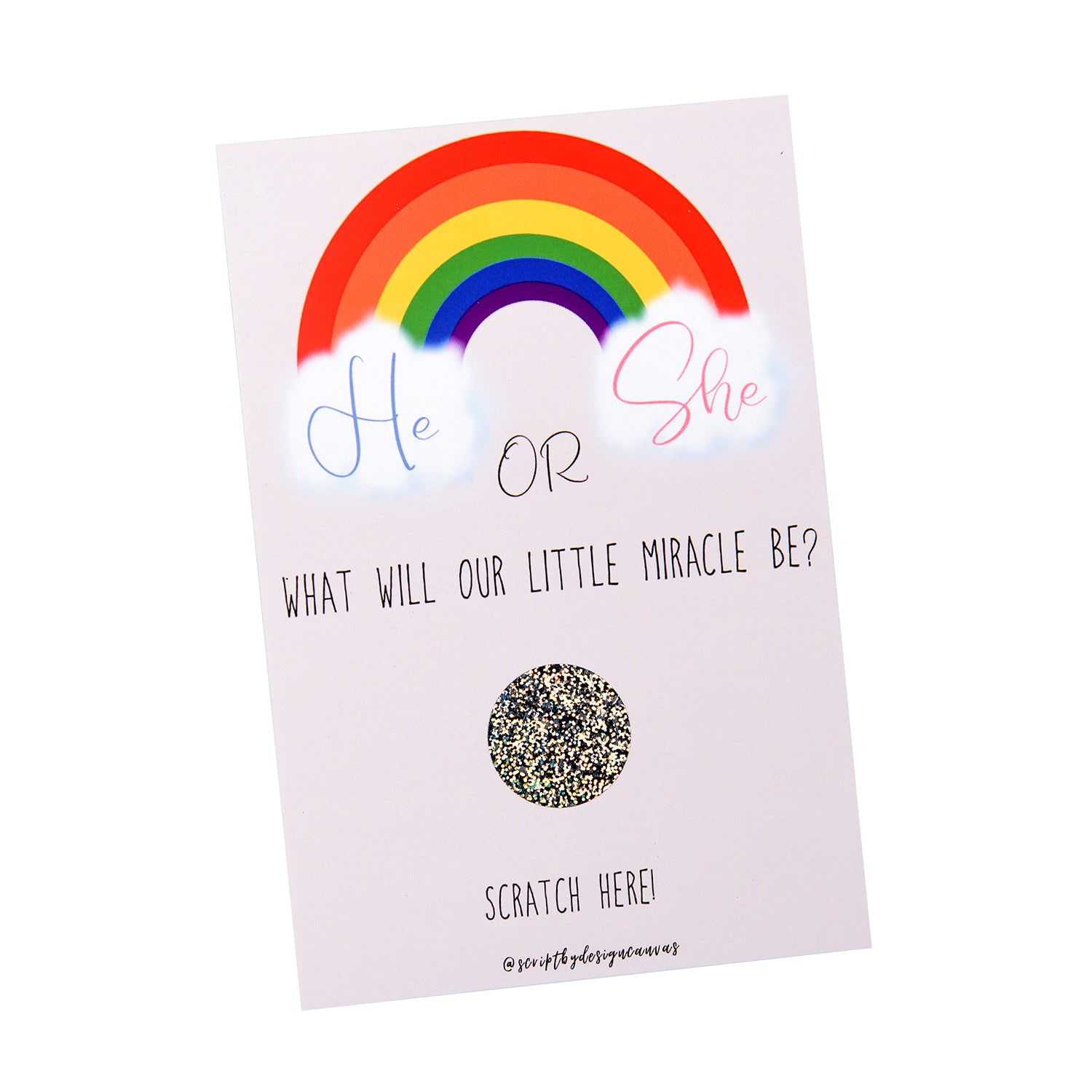 Gender Reveal Scratch Off Cards