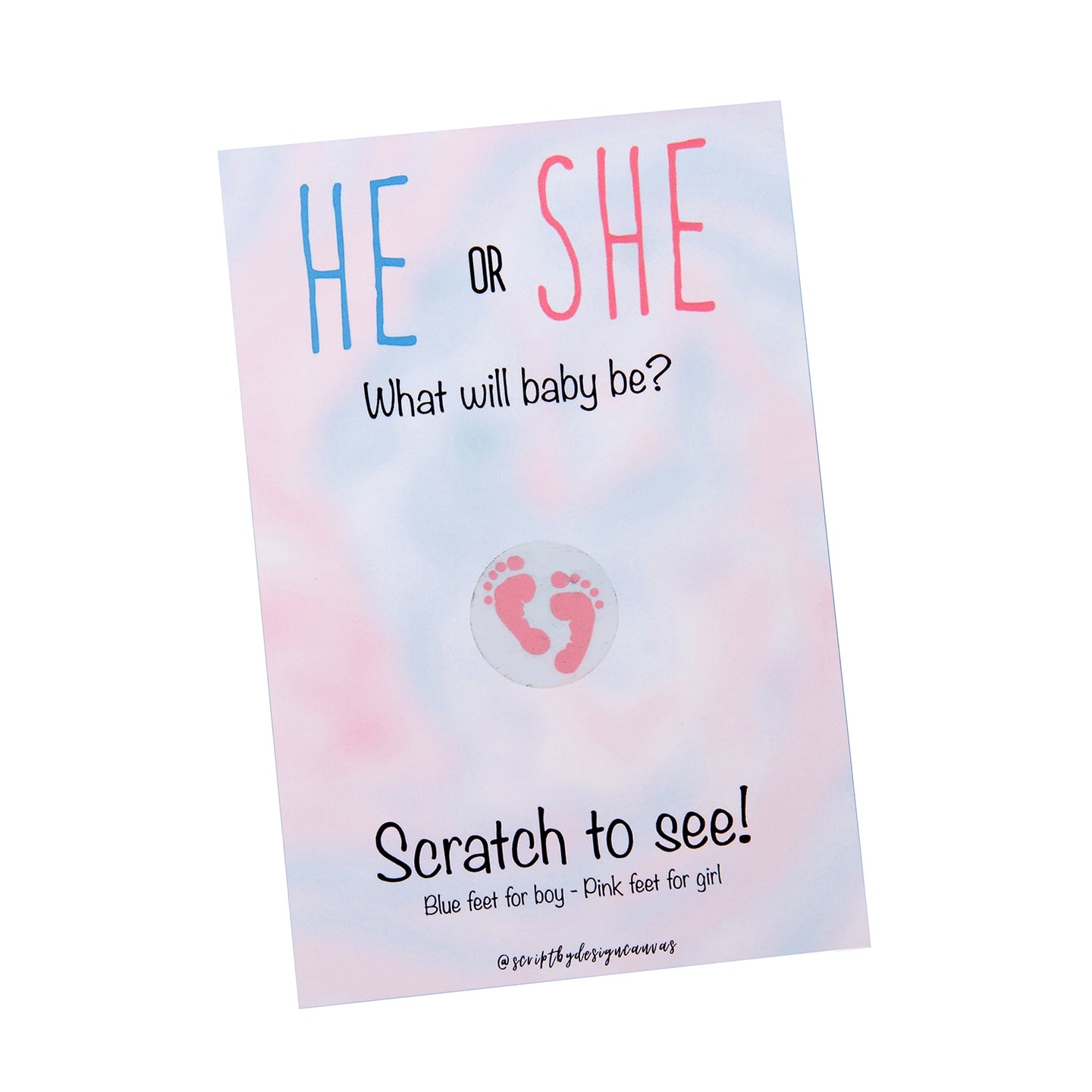 Pink and Blue Gender Reveal Scratch Off