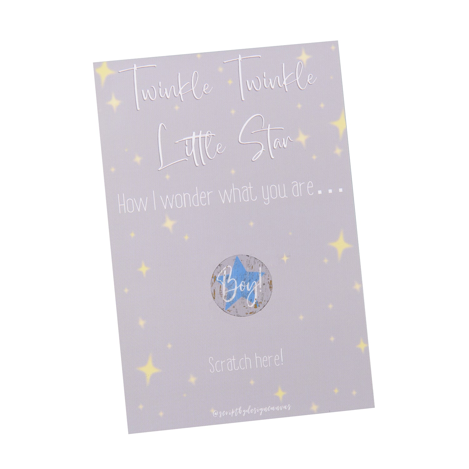 Gender Reveal Scratch Off Cards