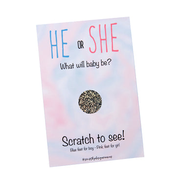 Pink and Blue Gender Reveal Scratch Off