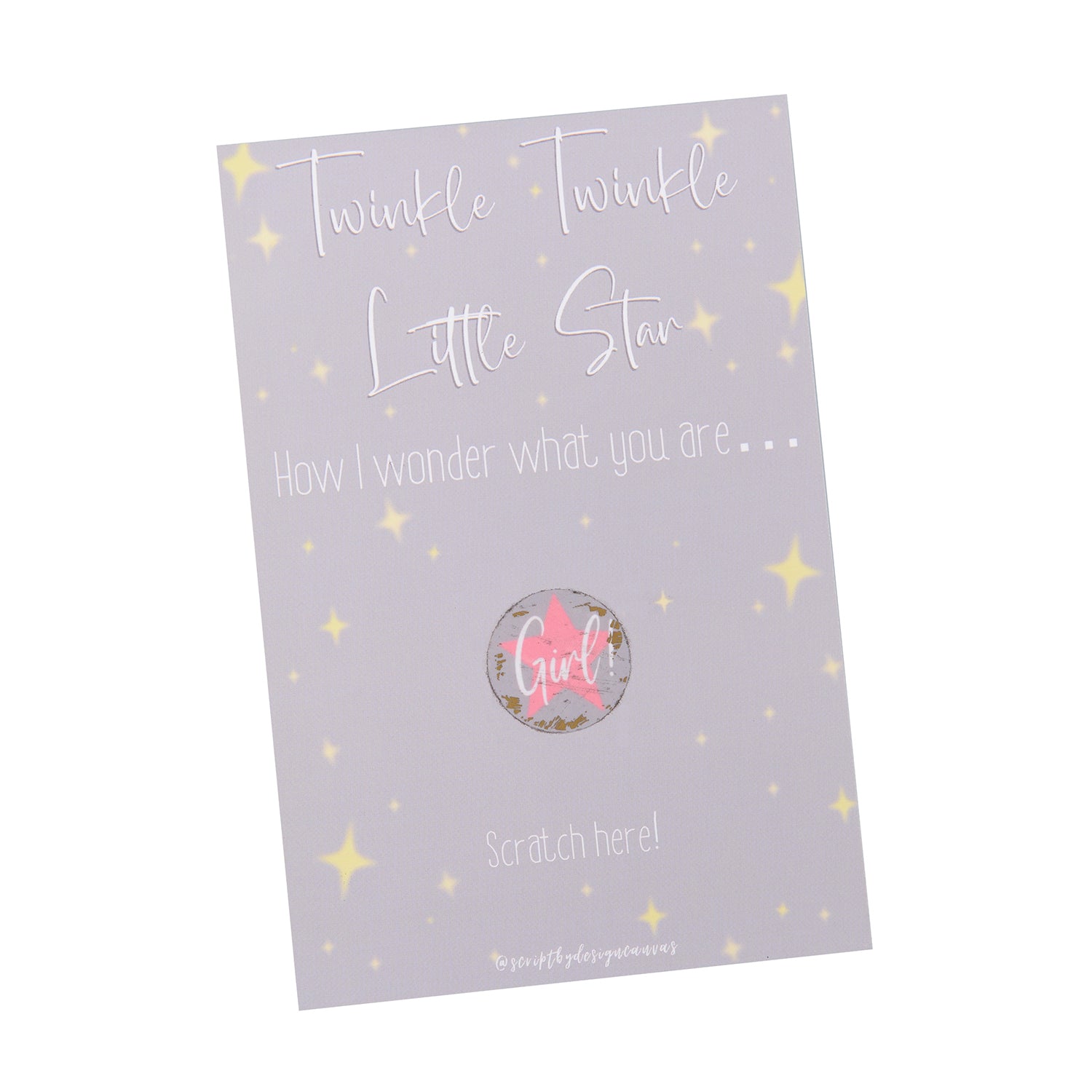 Gender Reveal Scratch Off Cards