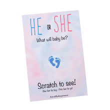 Load image into Gallery viewer, Pink and Blue Gender Reveal Scratch Off
