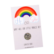Load image into Gallery viewer, Rainbow Gender Reveal Scratch Off
