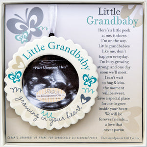 Little Grandbaby Ultrasound Ornament - Boxed with Poem